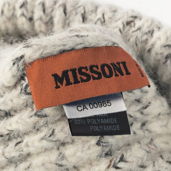 Missoni Grey Wool & Alpaca Melange Knit Beanie - Picture 5 of 7